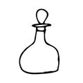 Vector doodle drink decanter of beer, for kitchen Royalty Free Stock Photo